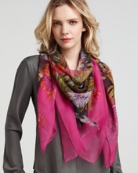 Salvatore Ferragamo Silk Armony Floral Scarf Salvatore Ferragamo Silk Armony Floral Scarf