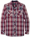 Check out this plaid shirt by Ring of Fire and get check in with style.