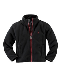 Soft winter fleece and featherweight microfiber team up to create a warm, modern mockneck zip jacket that's perfect for layering or as a finishing touch. Soft winter fleece and featherweight microfiber team up to create a warm, modern mockneck zip jacket that's perfect for layering or as a finishing touch.
