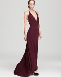 Simple yet showstopping, this ABS by Allen Schwartz gown lends clean lines and a sleek look. Simple yet showstopping, this ABS by Allen Schwartz gown lends clean lines and a sleek look.