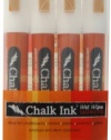 Chalk Ink 6mm Commercial Wet Wipe Markers, 4-Pack