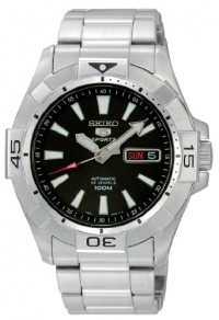 Seiko Men's SNZH11 Seiko 5 Automatic Black Dial Stainless-Steel Bracelet Watch