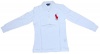 Ralph Lauren Crop-Sleeved Big Pony Women's Polo Shirt - White w/Red - Medium