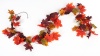 6 Foot Autumn Artificial Silk Garland with Multiple Fall Colors Maple Leaves