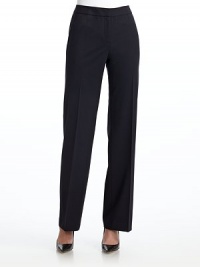 THE LOOKBanded waistFront zip with hook and button closureCrease detailsBack dartsTHE FITLoose fit silhouetteRise, about 10Inseam, about 32THE MATERIAL95% wool/5% lycraCARE & ORIGINDry cleanImported THE LOOKBanded waistFront zip with hook and button closureCrease detailsBack dartsTHE FITLoose fit silhouetteRise, about 10Inseam, about 32THE MATERIAL95% wool/5% lycraCARE & ORIGINDry cleanImported