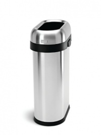 simplehuman Slim Open Can, Brushed Stainless Steel, 50-Liter/ 13-Gallon simplehuman Slim Open Can, Brushed Stainless Steel, 50-Liter/ 13-Gallon