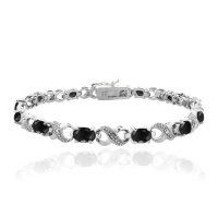 7.2ct Sapphire & Diamond Accent Infinity Bracelet 7.2ct Sapphire & Diamond Accent Infinity Bracelet