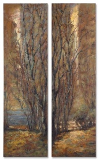 Uttermost 70-Inch by 20-Inch Tree Panels Art, Set of 2 Uttermost 70-Inch by 20-Inch Tree Panels Art, Set of 2