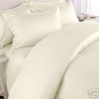 1200 Thread Count Olympic Queen Size 4pc Bed Sheet Set 100% Egyptian Cotton Deep Pocket 1200 TC Solid Ivory