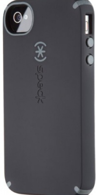 Speck Products CandyShell Satin Case for iPhone 4/4S - 1 Pack - Carrying Case - Retail Packaging - Black/Dark Grey Speck Products CandyShell Satin Case for iPhone 4/4S - 1 Pack - Carrying Case - Retail Packaging - Black/Dark Grey