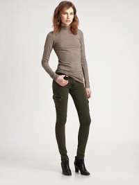 Back besom and cargo pockets update this rustic, skinny-leg essential. THE FITSkinny fitRise, about 8Inseam, about 30THE DETAILSZip flyCargo pocketsBack besom pockets64% lyocell/31% cotton/3% elastaneDry cleanMade in USA of Imported fabricModel shown is 5'10 (177cm) wearing US size 4. Back besom and cargo pockets update this rustic, skinny-leg essential. THE FITSkinny fitRise, about 8Inseam, about 30THE DETAILSZip flyCargo pocketsBack besom pockets64% lyocell/31% cotton/3% elastaneDry cleanMade in USA of Imported fabricModel shown is 5'10 (177cm) wearing US size 4.
