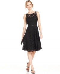 Sweeten your little black dress collection with Evan Picone's latest lace A-line. Sweeten your little black dress collection with Evan Picone's latest lace A-line.