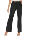 These flare-leg petite pants from Charter Club feature a modern silhouette for laid-back style at work or play. (Clearance)