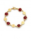 THE LOOKFive faceted 12mm ruby quartz stonesGold vermeil logo-embossed disc stationsToggle closureTHE FITLength, about 7THE MATERIALRuby quartz22k goldplated sterling silverORIGINImported