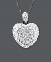 Step it up in the romance department. You'll adore Kaleidoscope's glamorous heart pendant that shines in clear crystals made with Swarovski Elements. Setting and chain crafted in sterling silver. Approximate length: 18 inches. Approximate drop: 7/10 inch.