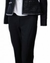 Anne Klein Women's Classic Fit 3 Piece Pant Suit Onyx Multi