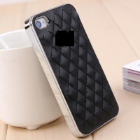 BLACK Sheepskin leather Chrome Frame Back case For iPhone 5 5G BLACK Sheepskin leather Chrome Frame Back case For iPhone 5 5G