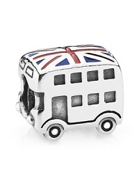 Show your love for London with this sterling silver bus charm emblazoned with the Union Jack. Show your love for London with this sterling silver bus charm emblazoned with the Union Jack.
