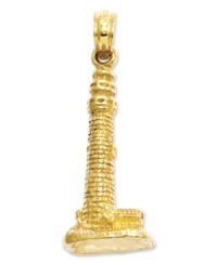 Cherish a piece of New Jersey's history with this beautifully-rendered Cape May Lighthouse. Crafted in three dimensions of 14k gold. Chain not included. Approximate drop length: 1 inch. Approximate drop width: 4/5 inch. Cherish a piece of New Jersey's history with this beautifully-rendered Cape May Lighthouse. Crafted in three dimensions of 14k gold. Chain not included. Approximate drop length: 1 inch. Approximate drop width: 4/5 inch.