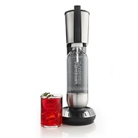 This sleek soda maker transforms tap water into soda or sparkling water in just 30 seconds without the use of batteries or electricity. You save money and shopping time and significantly lower your impact on the environment - all while enjoying superfresh soda. This sleek soda maker transforms tap water into soda or sparkling water in just 30 seconds without the use of batteries or electricity. You save money and shopping time and significantly lower your impact on the environment - all while enjoying superfresh soda.