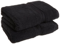 Superior 900 Gram Egyptian Cotton 2-Piece Bath Towel Set, Black