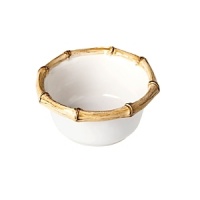 For thousands of years, the Bamboo motif has brought a natural mystique to interiors and textiles. This Juliska ramekin is both chic and sturdy. For thousands of years, the Bamboo motif has brought a natural mystique to interiors and textiles. This Juliska ramekin is both chic and sturdy.