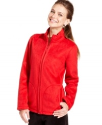 This sleek fleece jacket from Style&co. Sport is the perfect lightweight layer to ward off autumn chills! This sleek fleece jacket from Style&co. Sport is the perfect lightweight layer to ward off autumn chills!