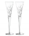 With a classic cut pattern in luxe crystal, Duchesse Encore toasting flutes from Vera Wang commemorate special occasions in unforgettable style.