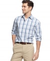 Crafted in a crisp classic plaid, this shirt from Club Room is soon to become a wardrobe must-have. (Clearance)