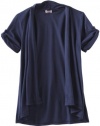 Splendid Girls 7-16 Light Jersey Short Sleeve Wrap, Navy, 10