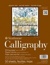 Strathmore 400 Series Calligraphy Pad 8 1/2 in. x 11 in. sheets pad of 50 Strathmore 400 Series Calligraphy Pad 8 1/2 in. x 11 in. sheets pad of 50