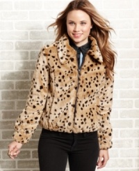 Extra sumptuous, this faux-fur leopard-print jacket from Me Jane makes a roaring style statement. Stumped over what to wear it with? It's so easy! Pair the layer with your skinny jeans and tees for a great way to bring runway style to your every day. Extra sumptuous, this faux-fur leopard-print jacket from Me Jane makes a roaring style statement. Stumped over what to wear it with? It's so easy! Pair the layer with your skinny jeans and tees for a great way to bring runway style to your every day.