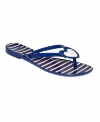So sweet. Literally. The Honey flat thong sandals by MEL are bubblegum scented and feature a darling heart-shaped accent at the toe. So sweet. Literally. The Honey flat thong sandals by MEL are bubblegum scented and feature a darling heart-shaped accent at the toe.