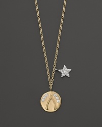 Make a wish on this diamond-set, 14K. yellow gold Meira T. necklace. Make a wish on this diamond-set, 14K. yellow gold Meira T. necklace.