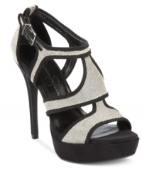 Jessica Simpson's Bruno platform sandals feature a sexy open-toe and an ankle strap closure. Jessica Simpson's Bruno platform sandals feature a sexy open-toe and an ankle strap closure.