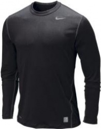 Nike 269610 Pro Combat Fitted Long Sleeve Crew - Black