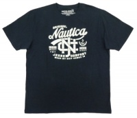 Men's Nautica Crew Neck Short Sleeve T-Shirt (Navy, White; 2XL)