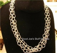 Designer necklace 18 925 Sterling Silver link w bracelet & toggle Made In USA Designer necklace 18 925 Sterling Silver link w bracelet & toggle Made In USA