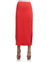 THE LOOKElastic waistSlit in hemTHE FITAbout 35 from waist to hemTHE MATERIALModal/spandexCARE & ORIGINMachine washImportedModel shown is 5'9½ (176cm) wearing US size Small. THE LOOKElastic waistSlit in hemTHE FITAbout 35 from waist to hemTHE MATERIALModal/spandexCARE & ORIGINMachine washImportedModel shown is 5'9½ (176cm) wearing US size Small.