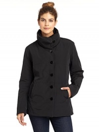 THE LOOKWater-resistant side reverses to rich wool blend layerButton frontLong sleevesDual besom pocketsTHE FITAbout 38 from shoulder to hemTHE MATERIALSmooth side: polyesterWool blend side: wool/polyesterFill: polyesterCARE & ORIGINDry cleanImportedModel shown is 5'11 (180cm) wearing US size Small. THE LOOKWater-resistant side reverses to rich wool blend layerButton frontLong sleevesDual besom pocketsTHE FITAbout 38 from shoulder to hemTHE MATERIALSmooth side: polyesterWool blend side: wool/polyesterFill: polyesterCARE & ORIGINDry cleanImportedModel shown is 5'11 (180cm) wearing US size Small.
