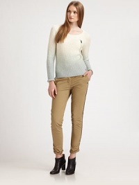 Soft mohair rib-knit, subtly dip-dyed with a chic fringe pin at the chest.ScoopneckRaglan sleevesPullover style40% acrylic/30% mohair/28% nylon/2% polyurethaneDry cleanImportedModel shown is 5'10 (177cm) wearing US size 2. Soft mohair rib-knit, subtly dip-dyed with a chic fringe pin at the chest.ScoopneckRaglan sleevesPullover style40% acrylic/30% mohair/28% nylon/2% polyurethaneDry cleanImportedModel shown is 5'10 (177cm) wearing US size 2.