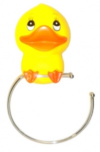 Rubber Ducky open TOWEL Ring HOLDER yellow DUCK