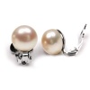 Bling Jewelry Pink Freshwater Pearl Sterling Silver Clip On Earrings