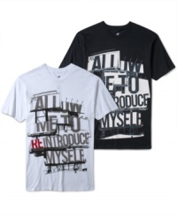 Everyone will know you have stylish swagger in this cool Rocawear tee. Everyone will know you have stylish swagger in this cool Rocawear tee.