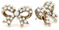 Betsey Johnson Iconic Fabulous Fuchsia Pearl Bow Stud Earrings Betsey Johnson Iconic Fabulous Fuchsia Pearl Bow Stud Earrings