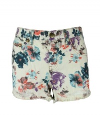 Free People Womens Floral Denim Cutoff Short Free People Womens Floral Denim Cutoff Short