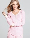 Add girlish charm to your lounge look with the sweet stripes of Kensie's velour waffle top.