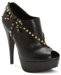 Let the cool studded bow of Truth or Dare by Madonna's Alegria open-toe shooties add some shine to your step. Let the cool studded bow of Truth or Dare by Madonna's Alegria open-toe shooties add some shine to your step.