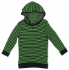 Lauren Ralph Lauren Women's Striped Waffle Knit Hoodie Top (Small, Sailing Green/Capri Navy)