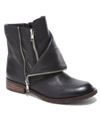 Zip 'em up. Zip 'em down. DV by Dolce Vita's Sera booties feature a zippered shaft that folds over to reveal...yes..even MORE zipper detail. Zip 'em up. Zip 'em down. DV by Dolce Vita's Sera booties feature a zippered shaft that folds over to reveal...yes..even MORE zipper detail.